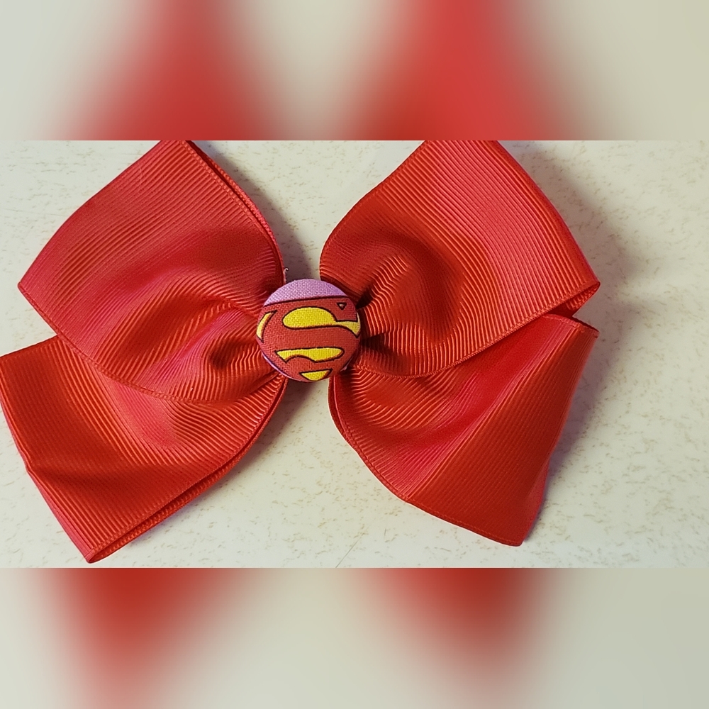 Superman hairbow